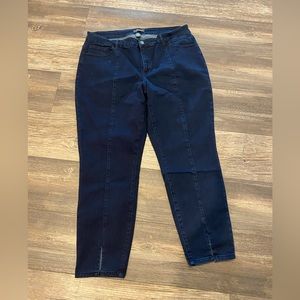 Kate and Mallory front slit denim jeans